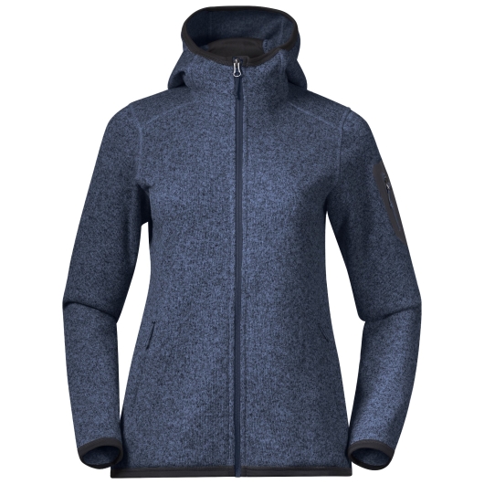 Bergans Kamphaug Knitted W Hoodie Jacket (orion-blue) 
